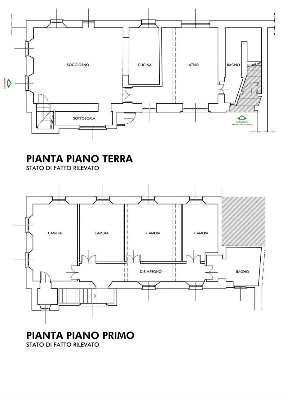 Tavola 1 - piano terra e piano primo - Villa via Roma 4, Proserpio - photo 3
