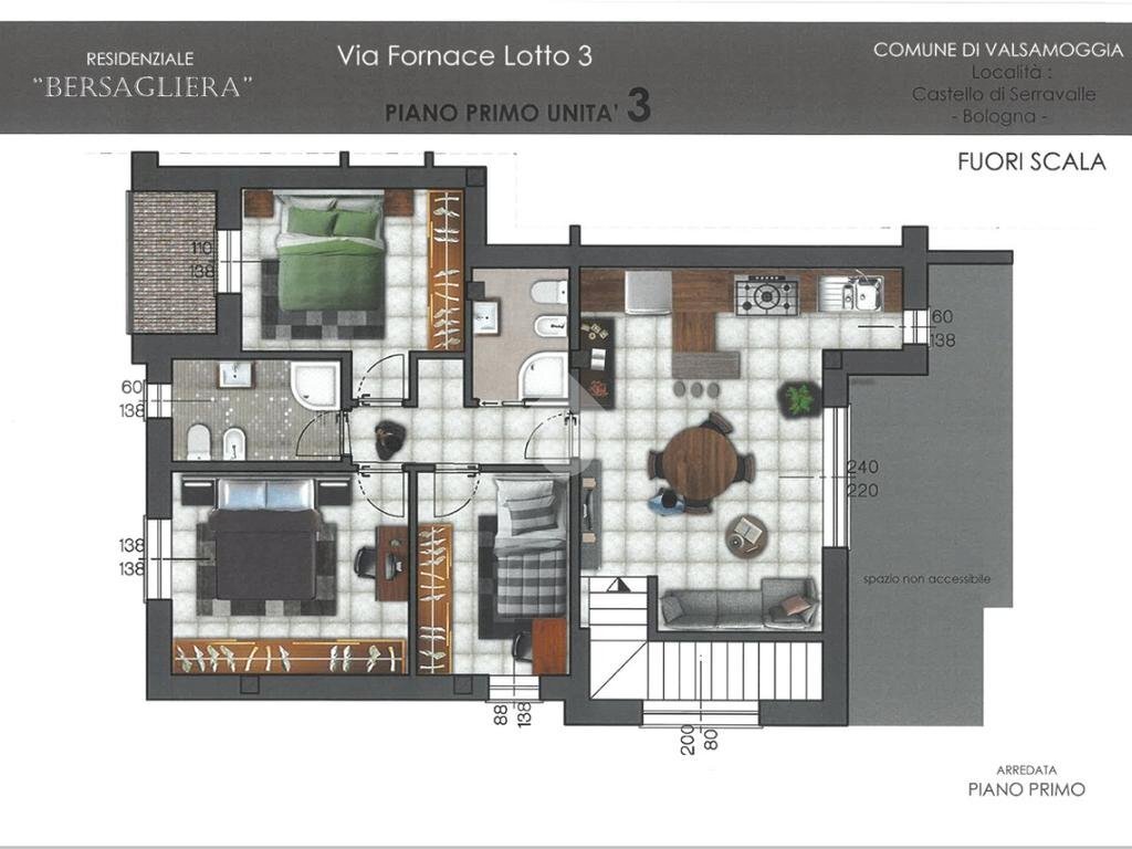 Four-room apartment Viale dei Martiri, Valsamoggia (neighborhood Torrazzi) - photo 2