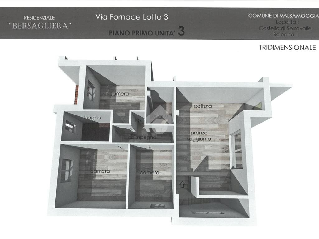 Four-room apartment Viale dei Martiri, Valsamoggia (neighborhood Torrazzi) - photo 3