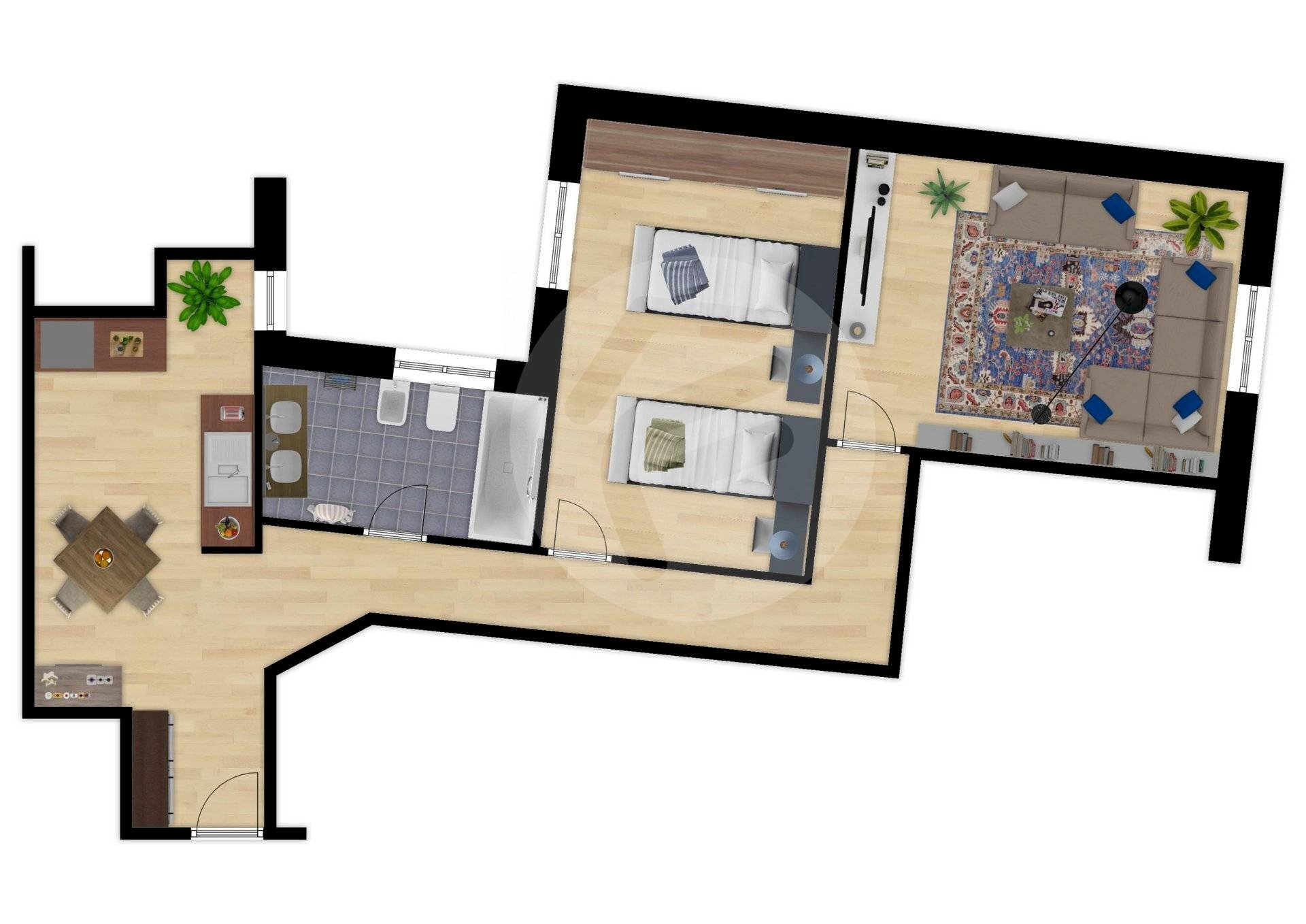 Foto 17 - Trilocale via diaz
 
46, Alassio - planimetria 1