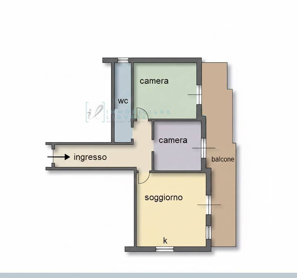 Foto 26 - Trilocale Via torino, Albenga - planimetria 1