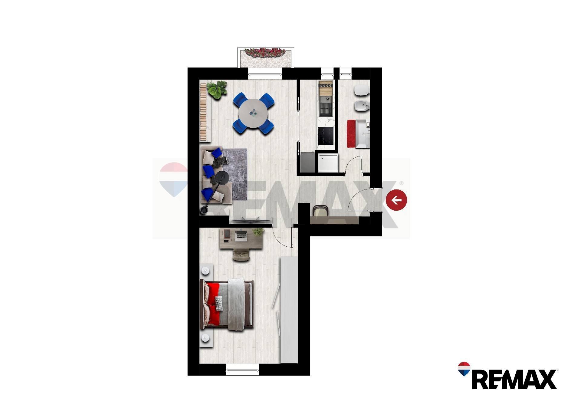 Pianta 2D - Bilocale Gianicolo
 
16, Milano - planimetria 1