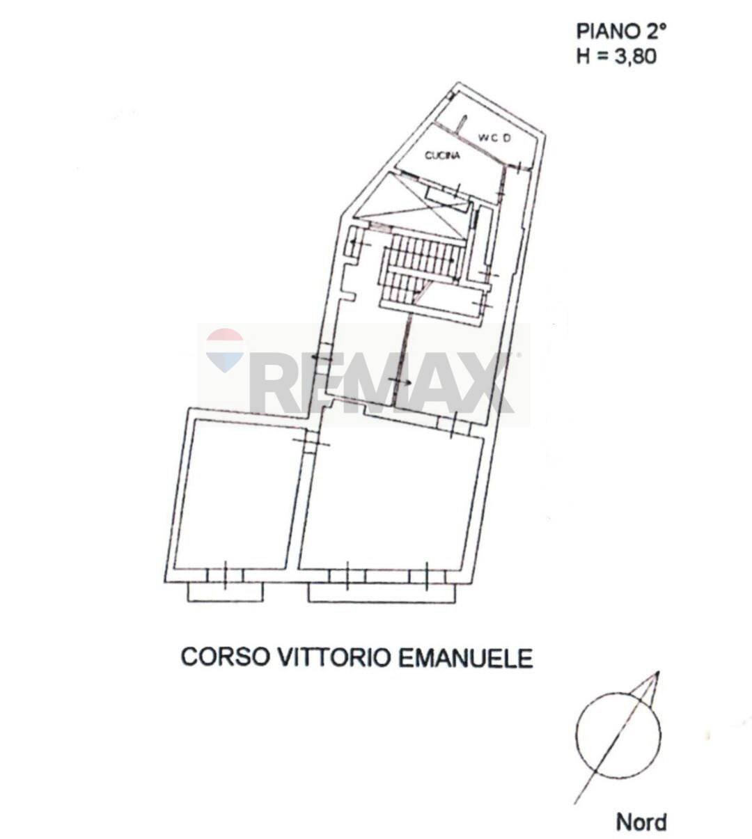 Pianta 2D - Quadrilocale Via Vittorio Emanuele
 
48, Palermo - planimetria 1