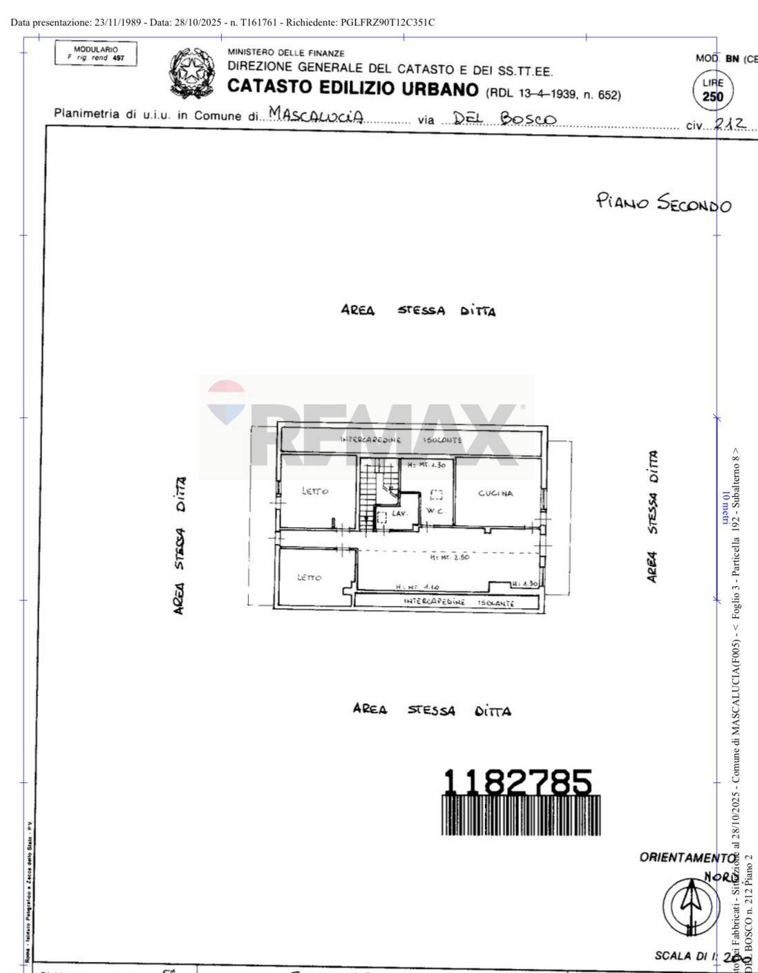 Pianta 2D - Quadrilocale Via del Bosco
 
212, Mascalucia - planimetria 1