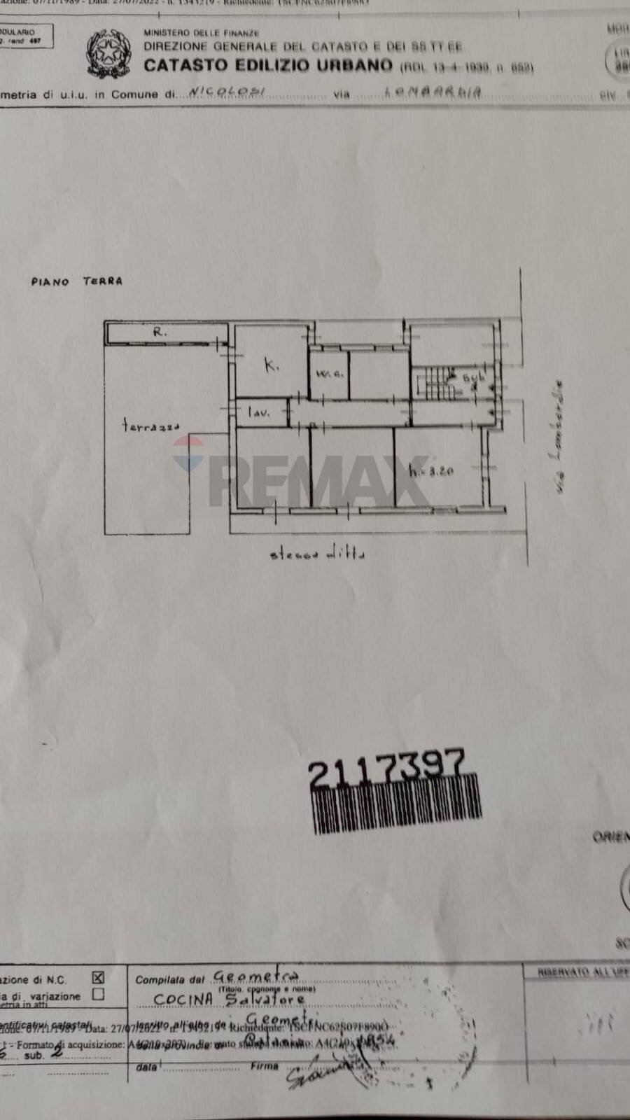 Pianta 2D - Appartamento via Lombardia
 
26, Nicolosi - planimetria 1