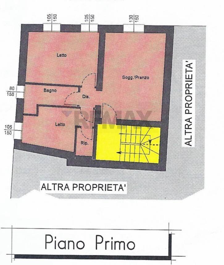Pianta 2D - Three-room apartment Castellina Marittima - floor plans 1