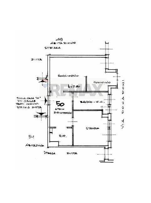 Pianta 2D - Bilocale Via Casimiro Donadoni
 
17, Trieste - planimetria 1