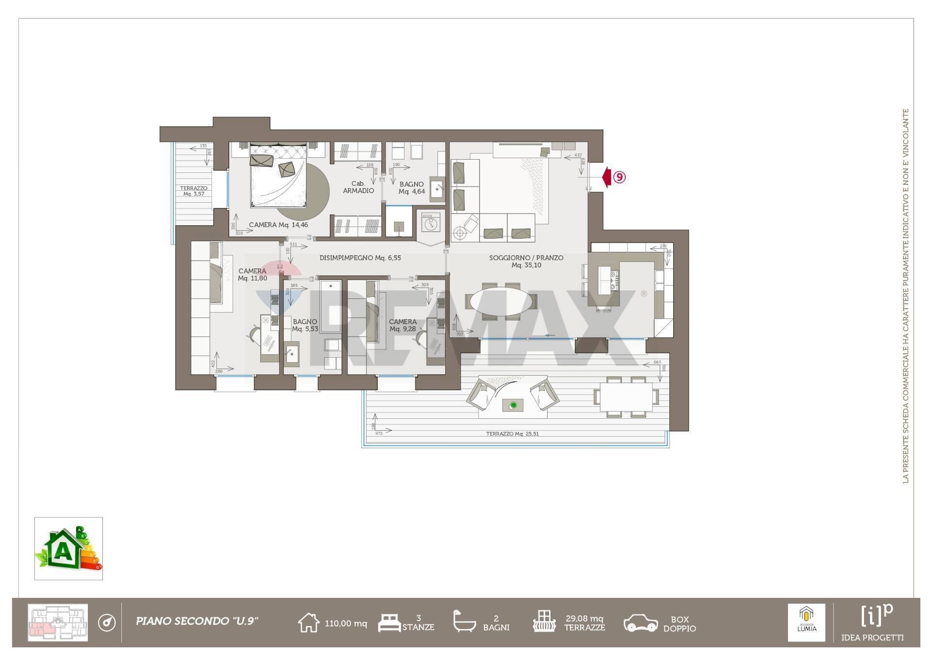Pianta 2D - Quadrilocale VIA BUONARROTI, Busnago - planimetria 1