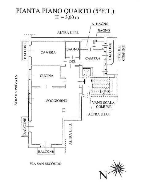 Foto 26 - Four-room apartment Via San Secondo
 
53, Torino - floor plans 1