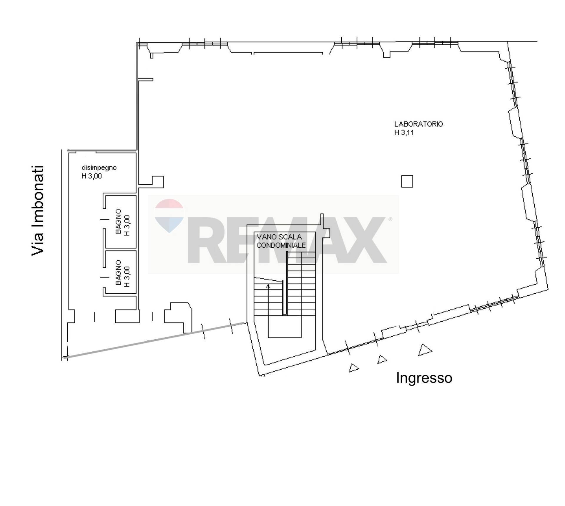 Pianta 2D - Laboratorio via imbonati
 
72, Milano - planimetria 1