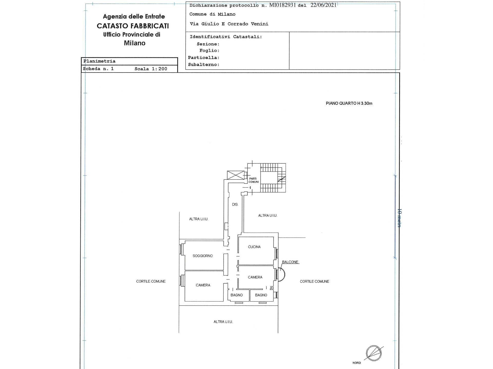 Foto 38 - Four-room apartment Via Giulio E Corrado Venini, Milano - floor plans 1