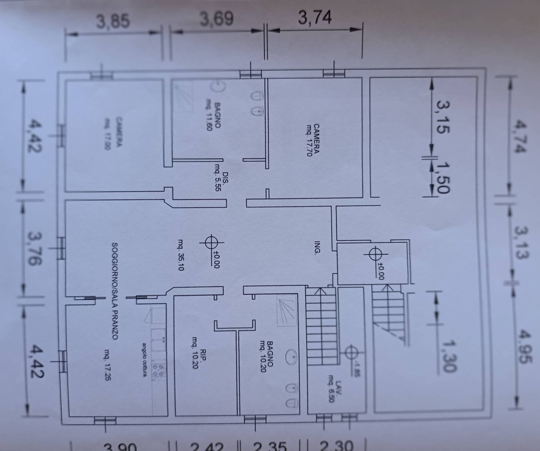 Appartamento via Gesso, Zola Predosa - planimetria 1