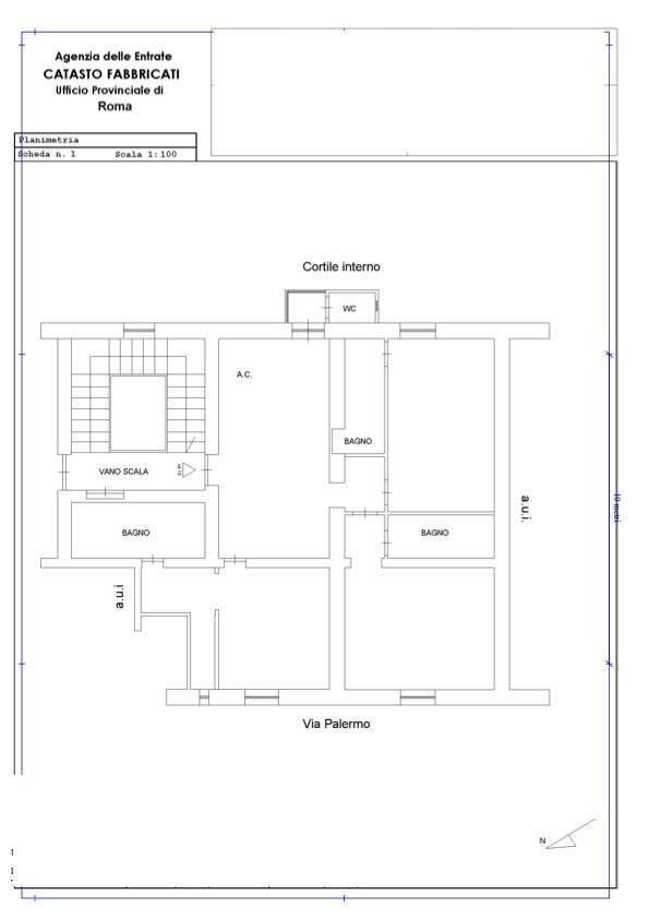 Foto 47 - Quadrilocale Via Milano, Roma - planimetria 1