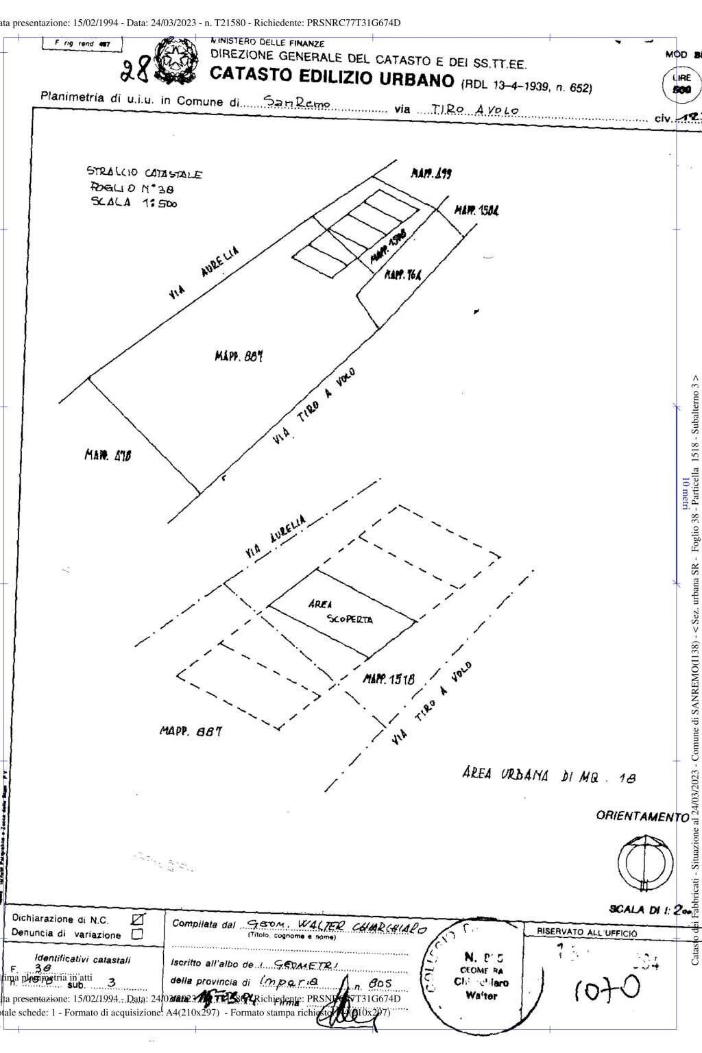 Two-room apartment strada Tiro a Volo, 2, Sanremo - floor plans 1