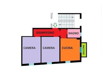 Planimetria - Trilocale via Toscana, 1, Bologna (zona Colli) - foto 13