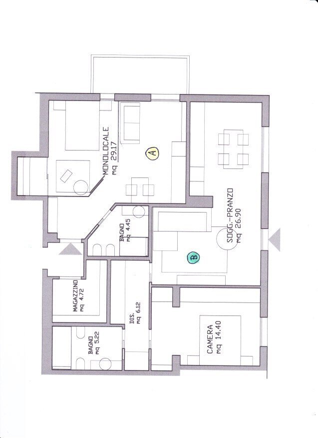 Planimetria.jpg - Trilocale Via Acquario 32, Rimini - foto 1