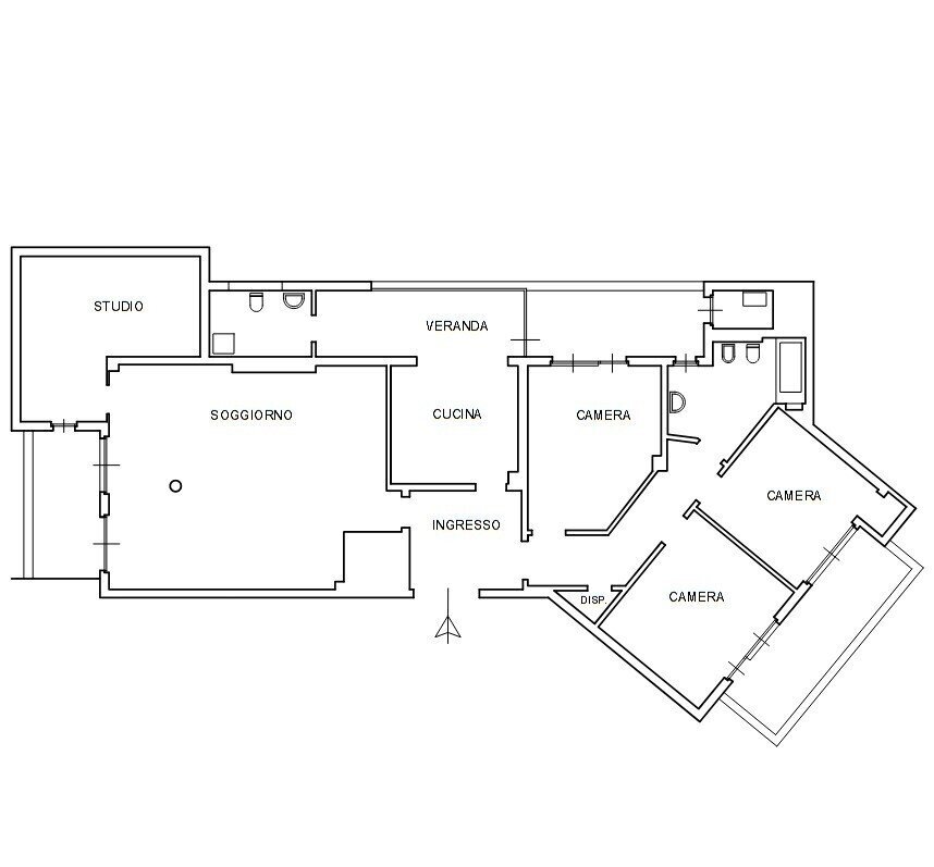 1.jpg - Appartamento all'asta Via Giovanni Amendola 1A, Genova (zona Albaro) - planimetria 1
