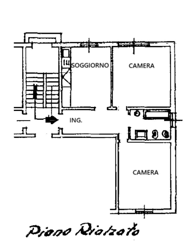 Three-room apartment Via Giovan Battista Cortesi, Bologna (neighborhood Murri) - floor plans 1