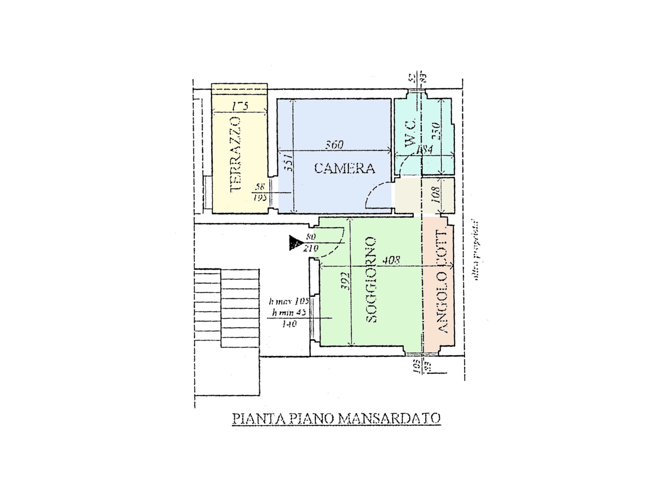 Mansarda via Calcini, 16, Castagnole Monferrato - planimetria 1