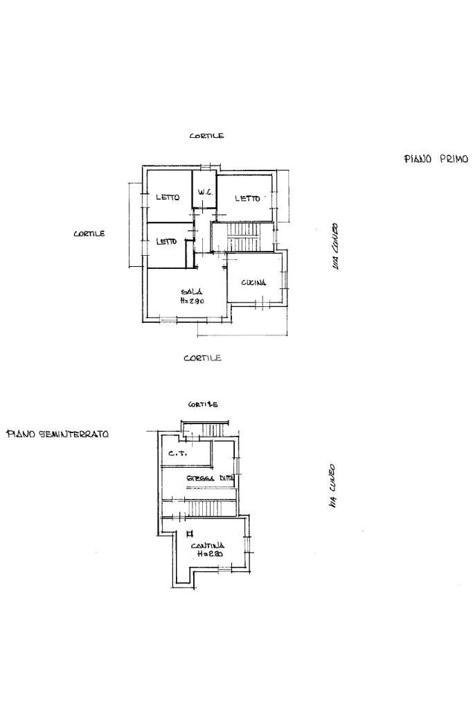 Villa Via Cuneo, Marene - floor plans 1