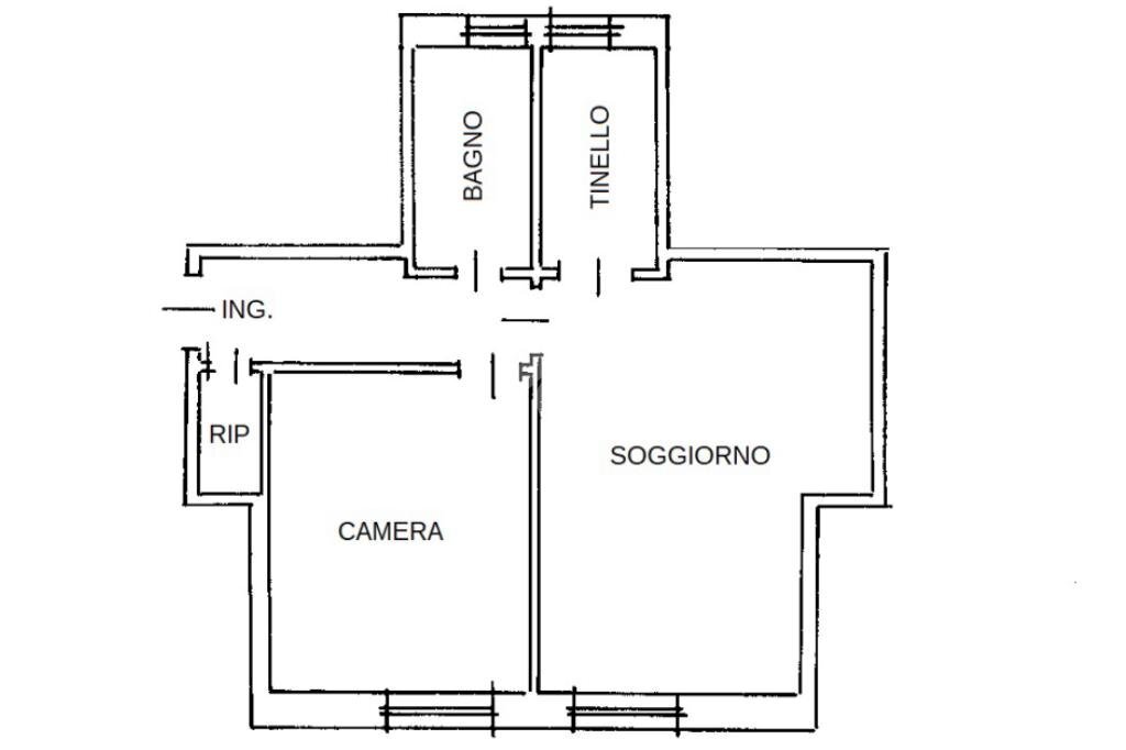 Bilocale Via Cavour, Sampeyre - planimetria 1