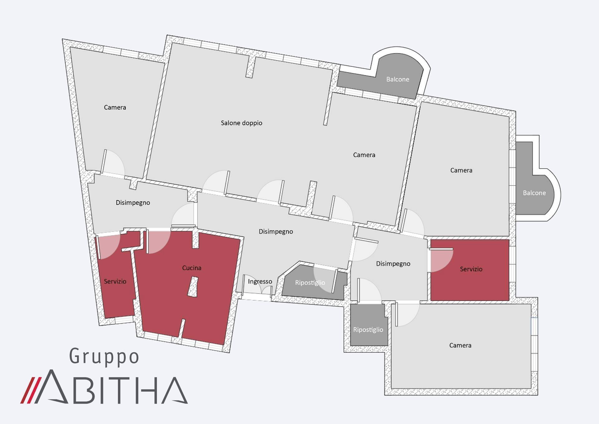 Appartamento Corso Trieste, Roma - planimetria 1