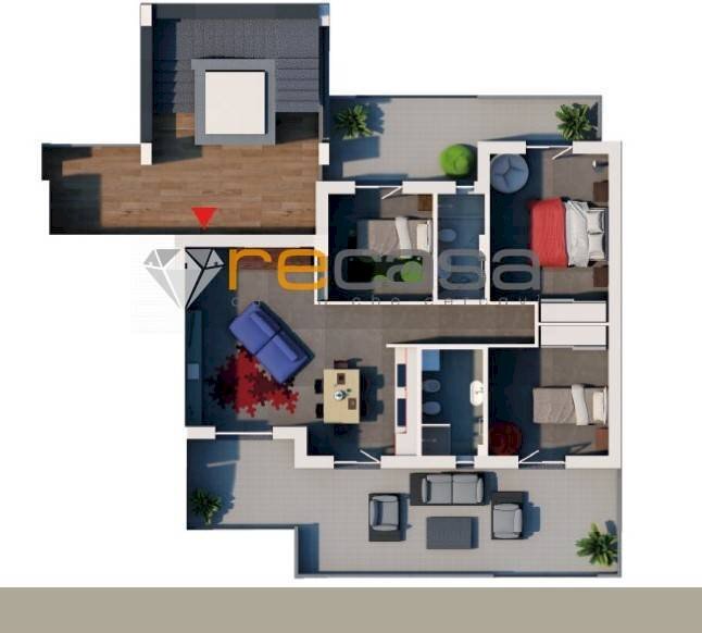 Foto 1 - Appartamento Via Irno - Trivio Granata, Pontecagnano Faiano - planimetria 1