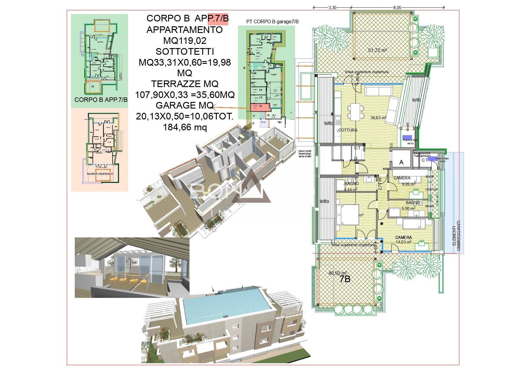 Foto 13 - Attico Strada Santa Bona Vecchia
 
8, Treviso - planimetria 1