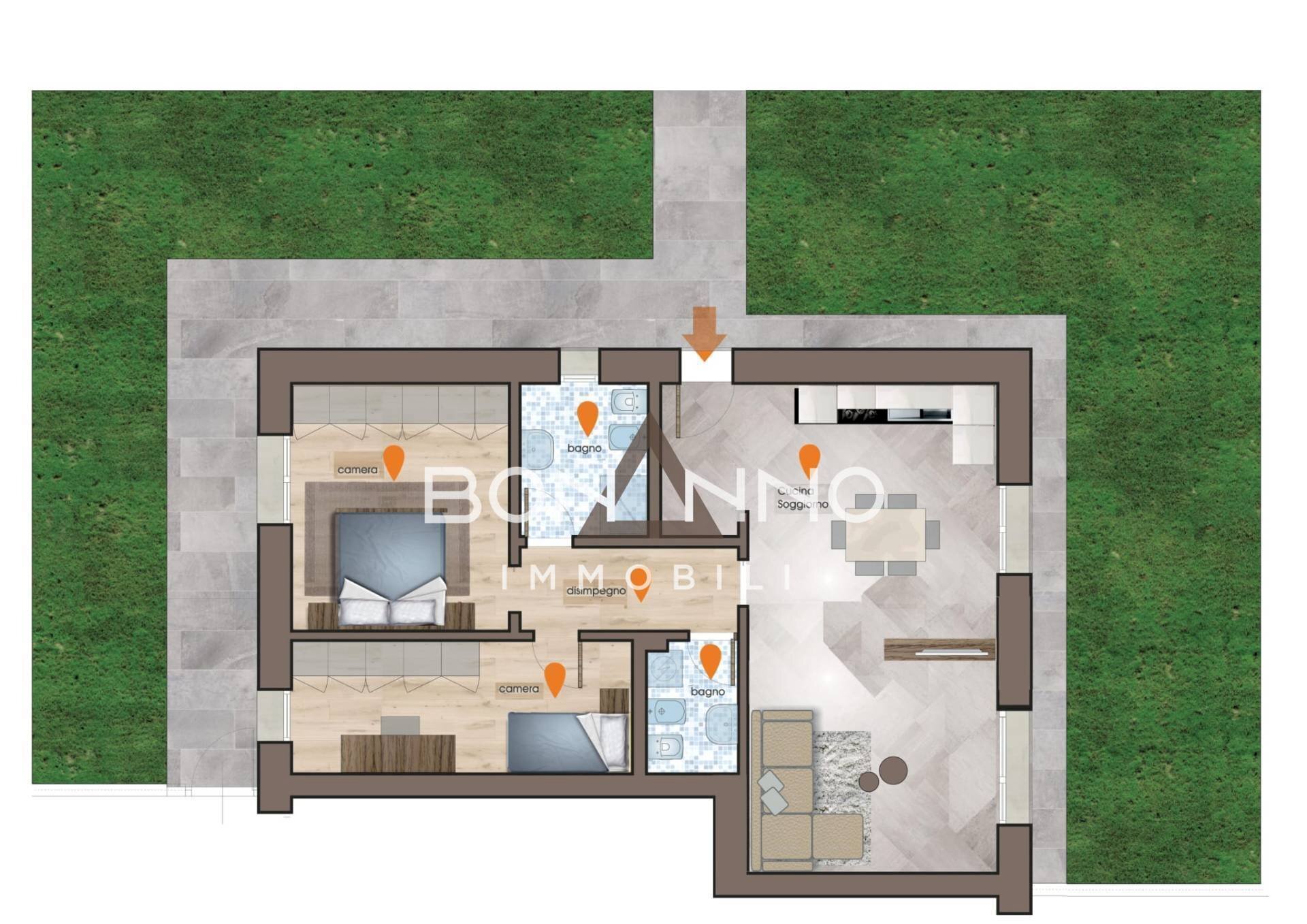 Foto 13 - Three-room apartment santa bona nuova
 
105, Treviso - floor plans 1