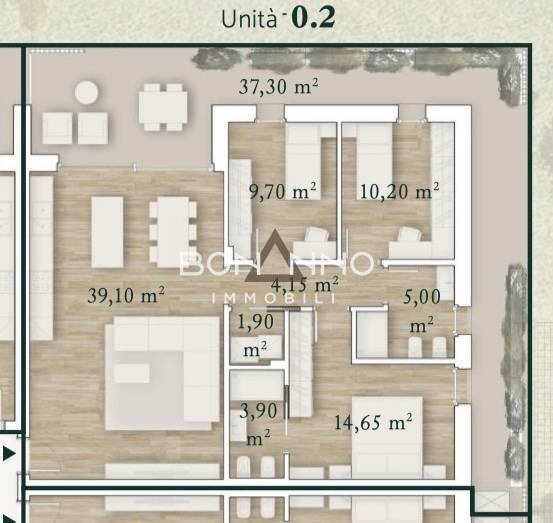 Foto 11 - Quadrilocale VIA LANCENIGO, Treviso - planimetria 1