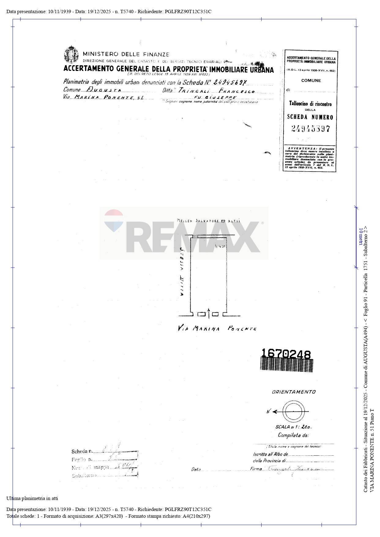 Pianta 2D - Locale Commerciale VIA DEI CANTIERI, Augusta - planimetria 1