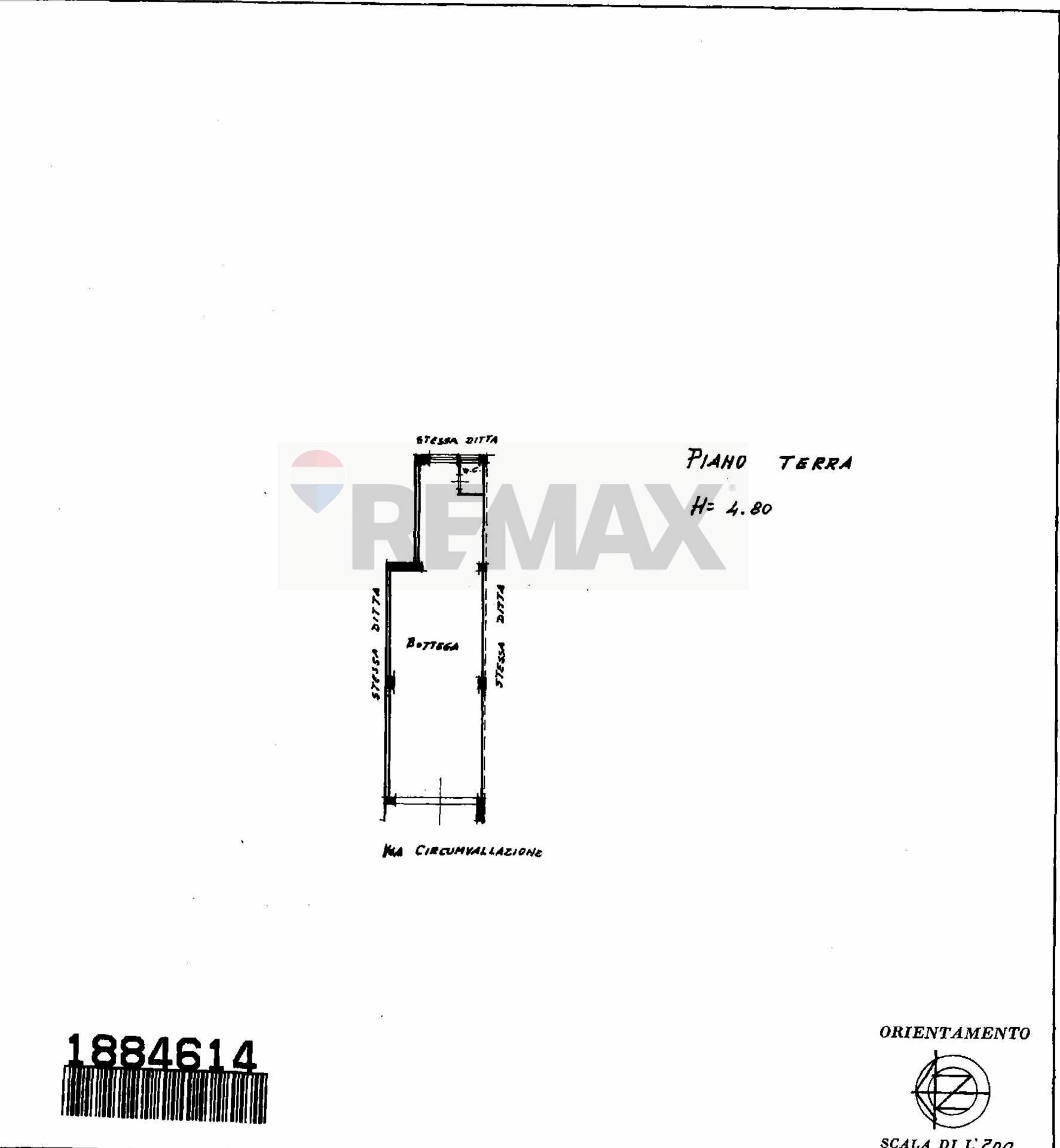 Pianta 2D - Negozio via circumvallazione
 
252/D, Paterno - foto 2