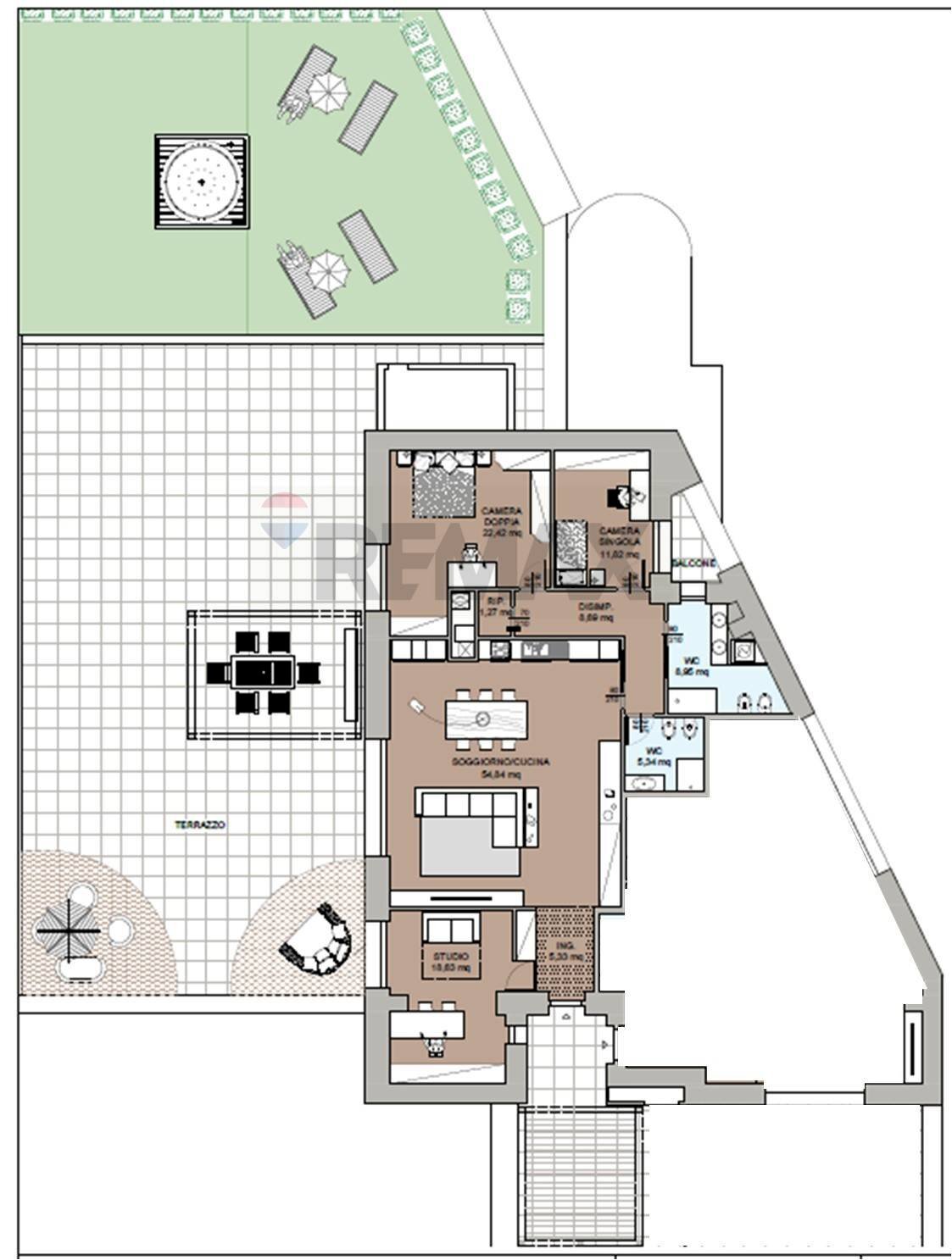 Pianta 2D - Attic Cernusco Lombardone - floor plans 1