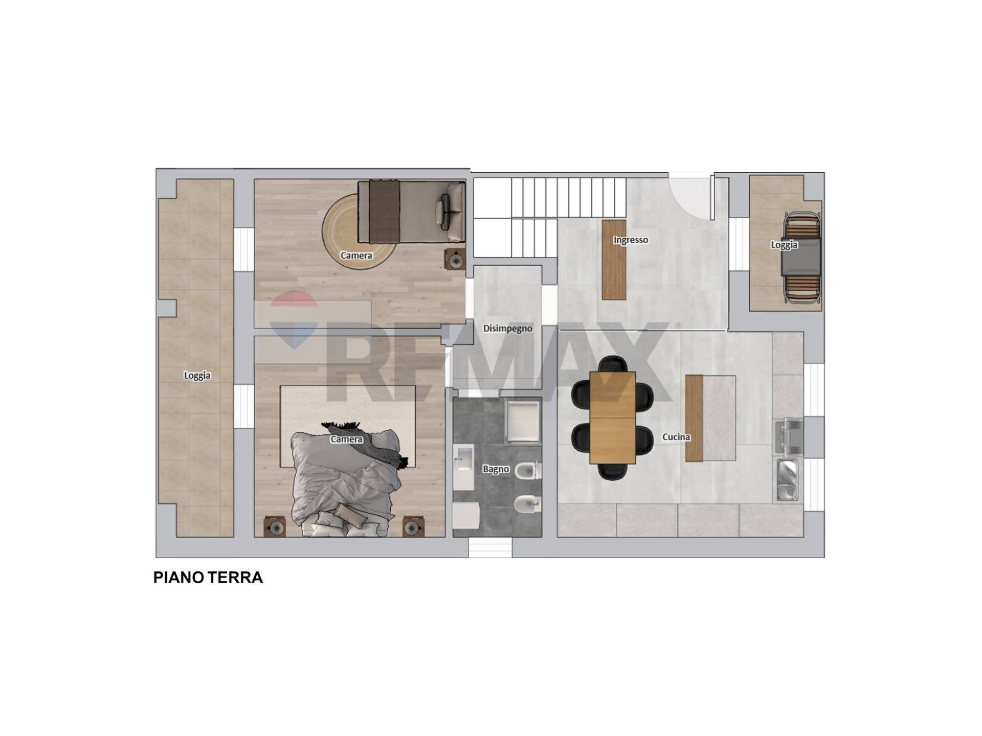 Pianta 2D - Appartamento via Ghiacciaia
 
69, Santa Giustina in Colle - planimetria 1