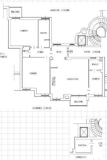 Foto 9 - Quadrilocale Via MONTE CERVINO, Melzo - planimetria 1