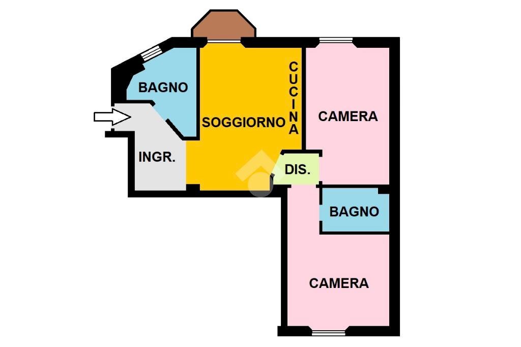 Appartamento Via rembrandt, Milano (zona San Siro) - planimetria 1