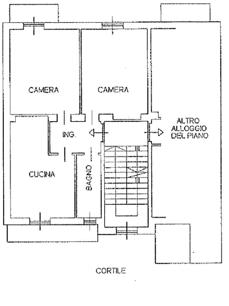Trilocale Via chiesa della salute, Torino (zona Borgo Vittoria) - planimetria 1