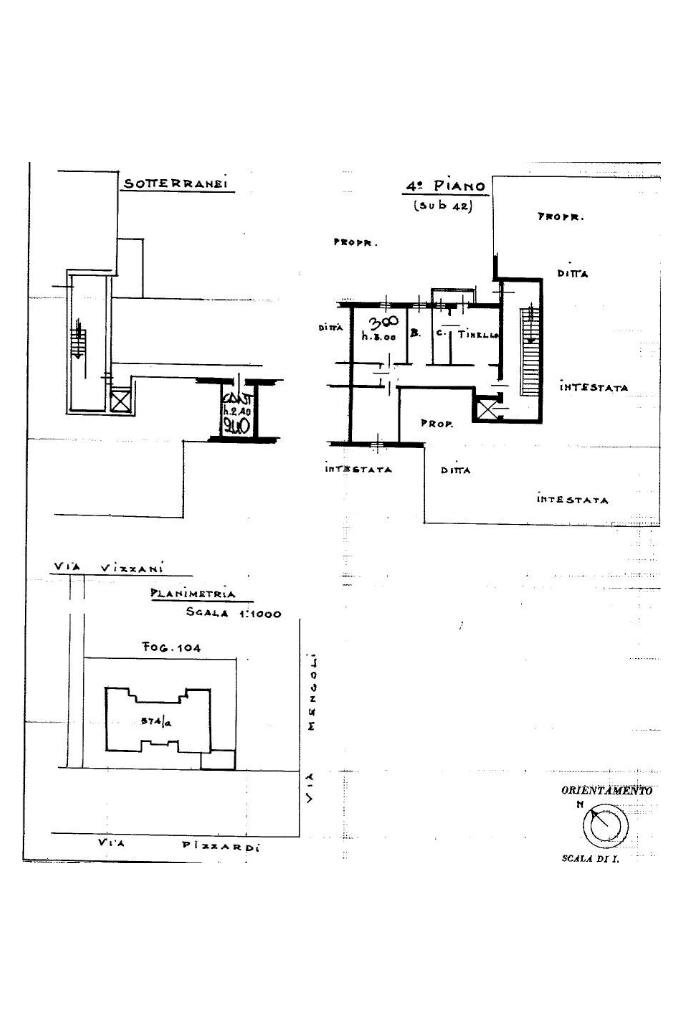 Trilocale Via Pompeo Vizzani, Bologna (zona Malpighi) - planimetria 1