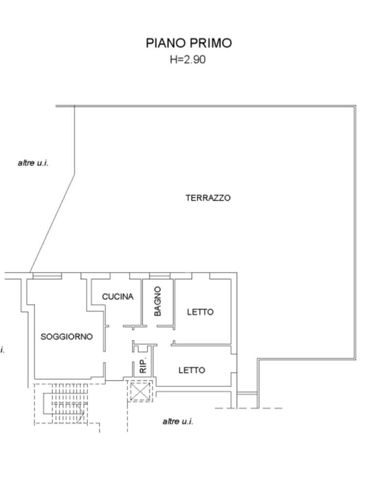 Three-room apartment Via Bramante, Modena (neighborhood Buon Pastore - Parco Amendola) - floor plans 1
