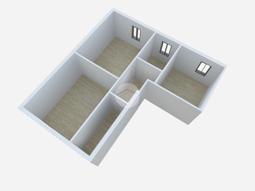 Three-room apartment Via G. Giusti, Cesano Boscone - floor plans 1