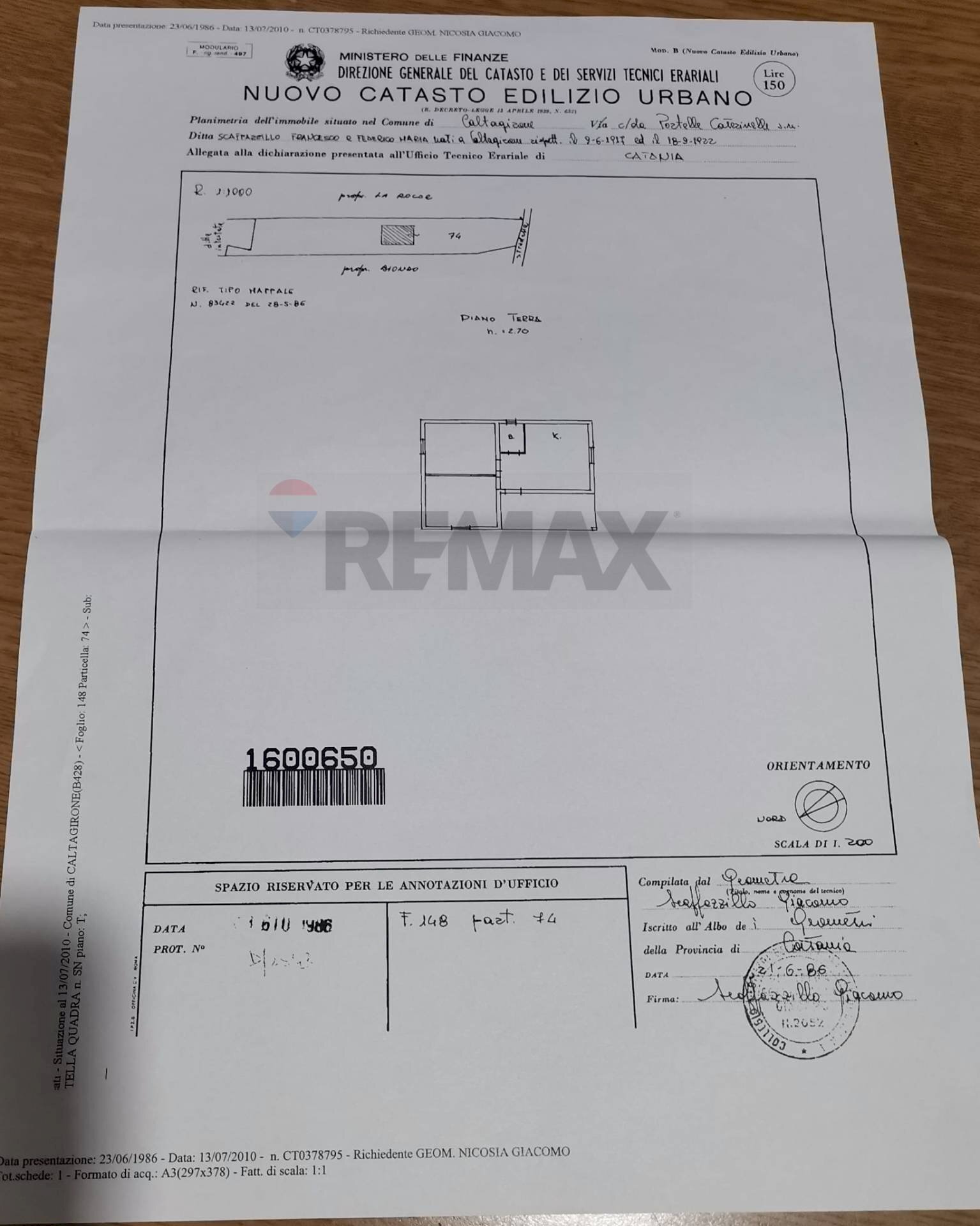 Pianta 2D - Villa Contrada Portella Quadra
 
97, Caltagirone - planimetria 1