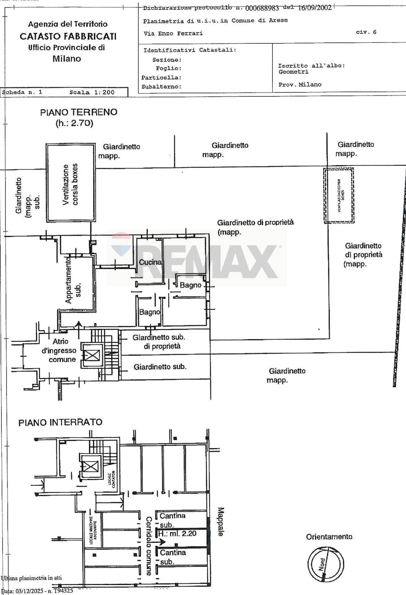 Pianta 2D - Three-room apartment Arese - floor plans 1