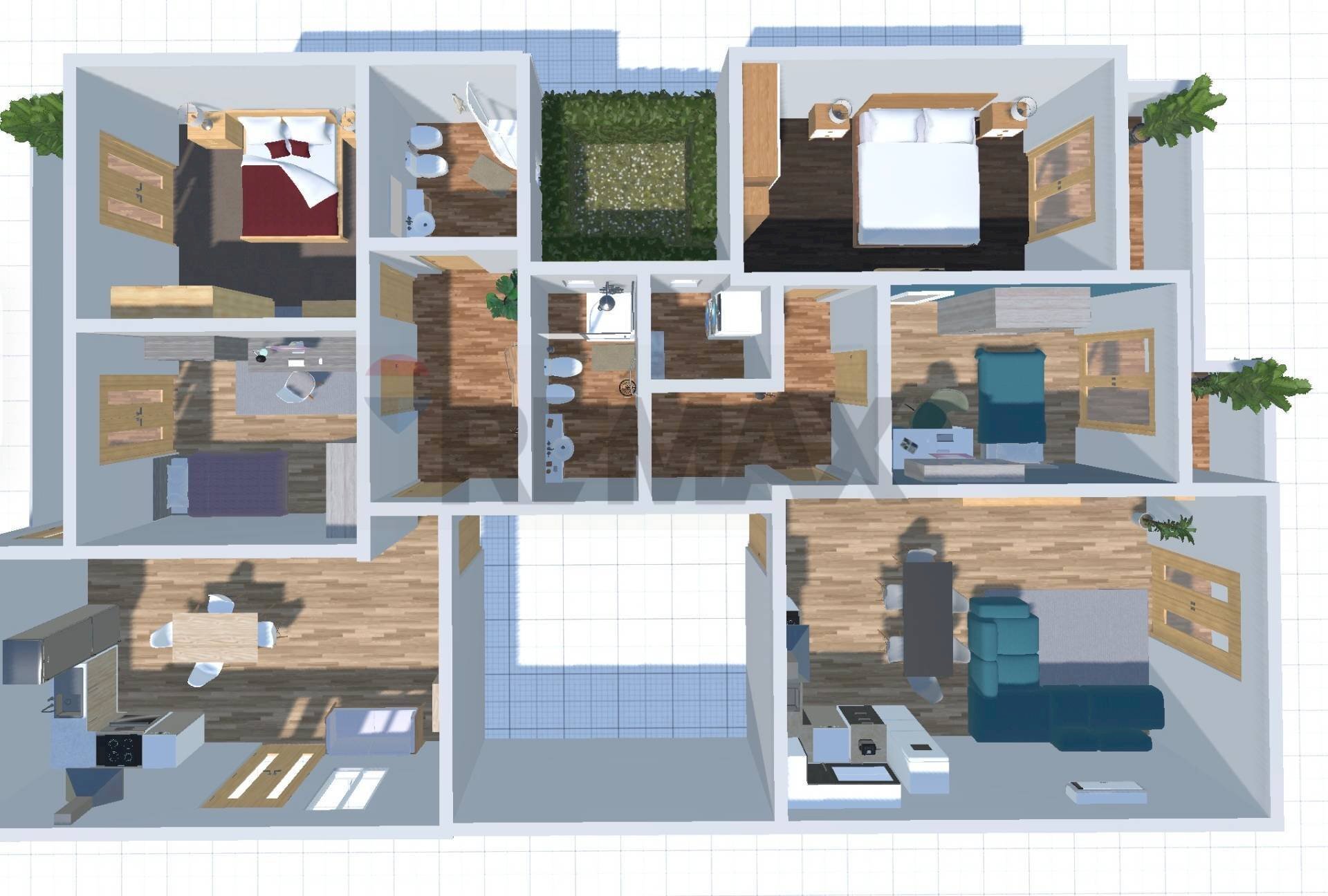 Pianta 3D - Trilocale Via Ammiraglio Vacca
 
139, Bitonto - planimetria 1