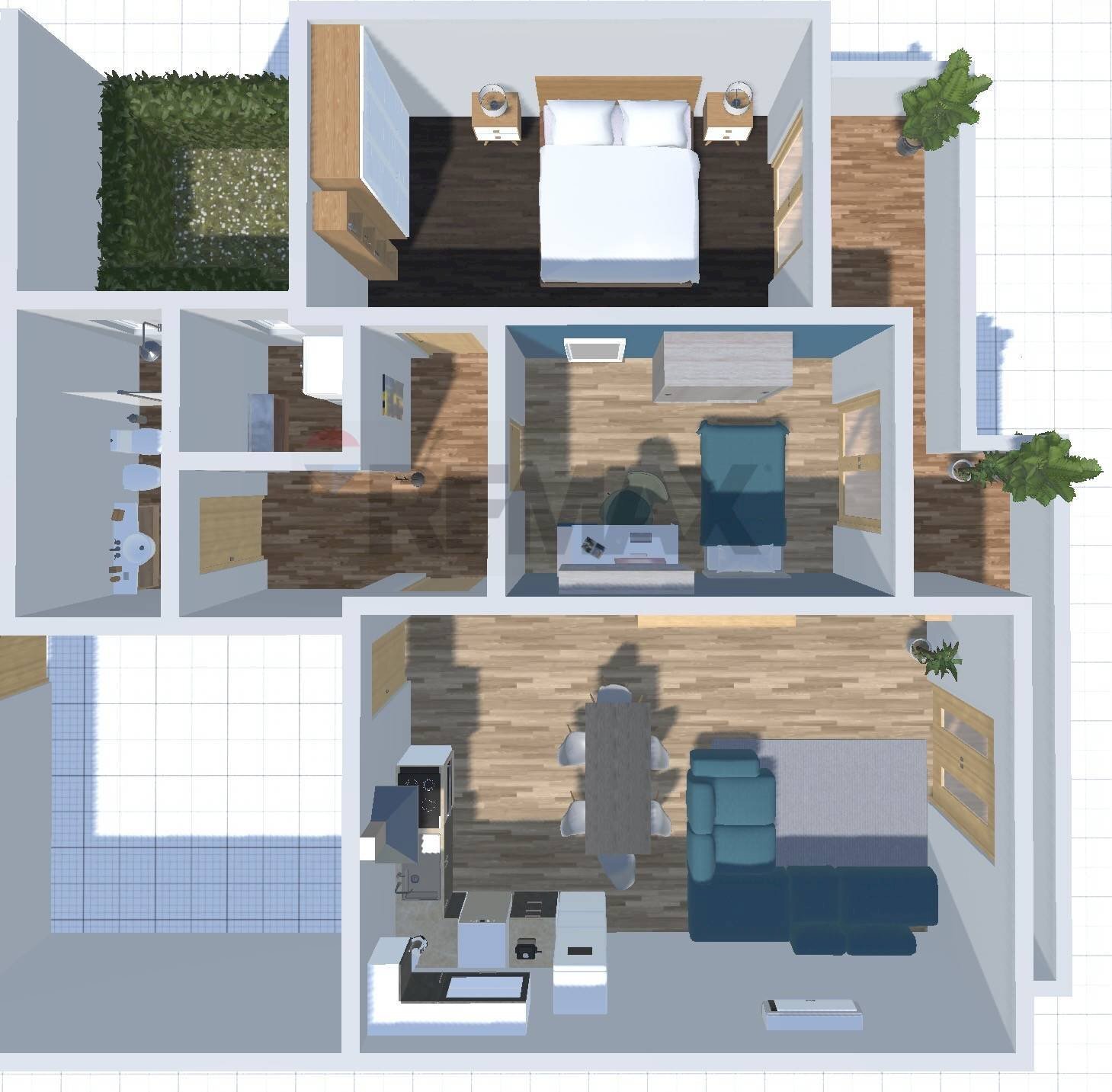Pianta 3D - Trilocale Via Ammiraglio Vacca
 
139, Bitonto - planimetria 1