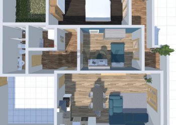 Pianta 3D - Trilocale Via Ammiraglio Vacca
 
139, Bitonto - foto 31