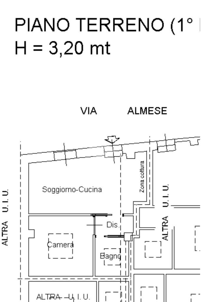 Two-room apartment Via Almese, Torino (neighborhood Cit Turin) - floor plans 1