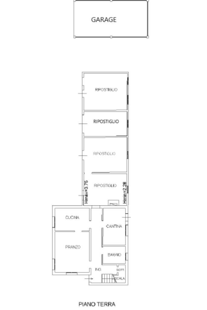 Casa indipendente Via Reale, Ravenna (zona Camerlona) - planimetria 1