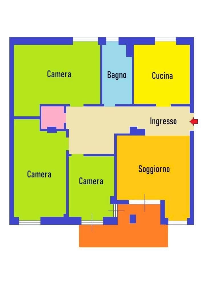 Foto 32 - Appartamento Via Ernesto Stassano, Genova - planimetria 1