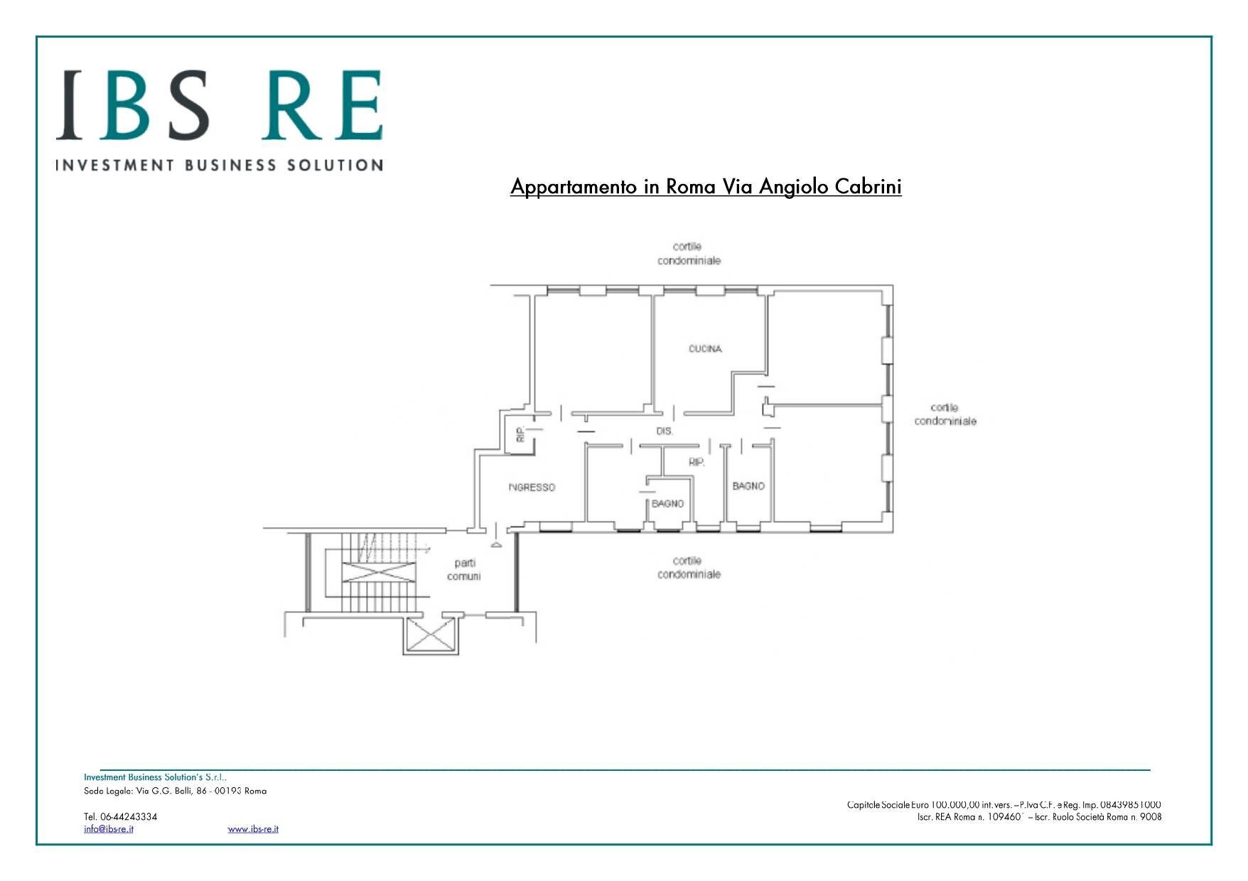 Foto 17 - Appartamento Via Angiolo Cabrini, Roma - planimetria 1