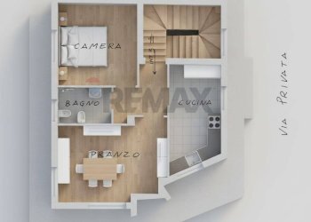 Pianta 3D - Trilocale OBERDAN FRATINI
 
SN, Anzio - foto 38